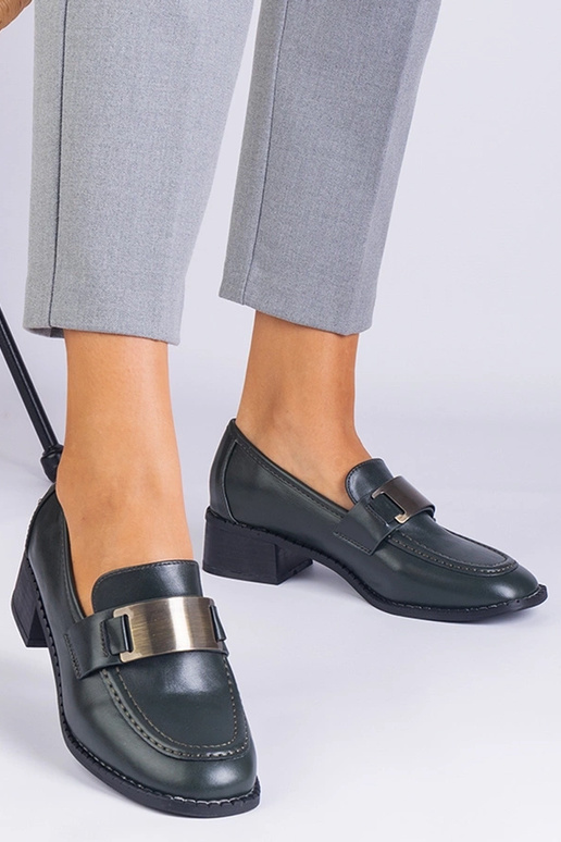 Grønne højhælede damesko med... Grønne højhælede damesko med...