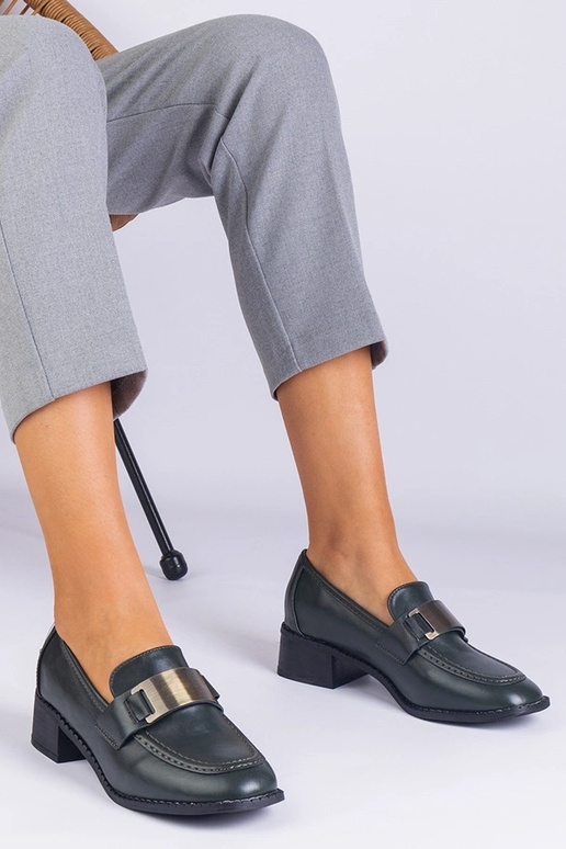 Grønne højhælede damesko med... Grønne højhælede damesko med...