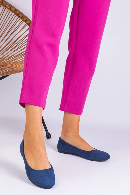 Marineblå dameballerinaer med sløjfe,... Marineblå dameballerinaer med sløjfe,...