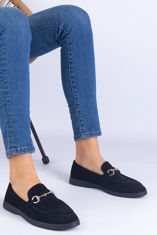 Zwarte geperforeerde kunstsuède...