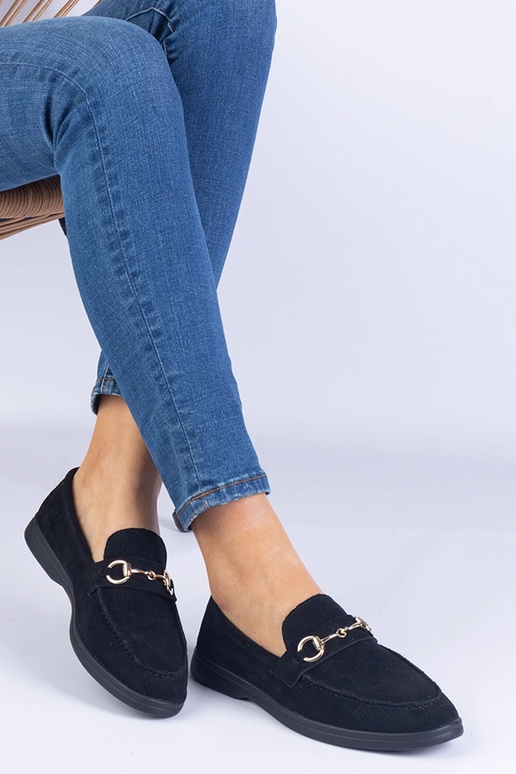 Zwarte geperforeerde kunstsuède...