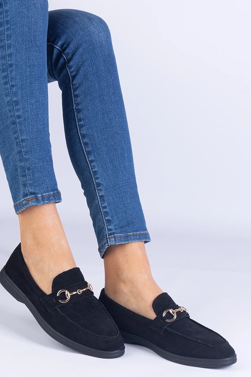 Zwarte geperforeerde kunstsuède...