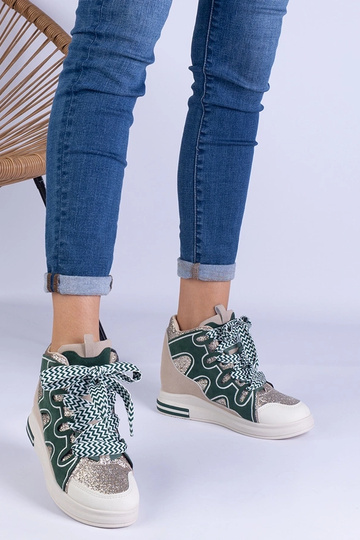 Grønne sneakers med tykke... 2