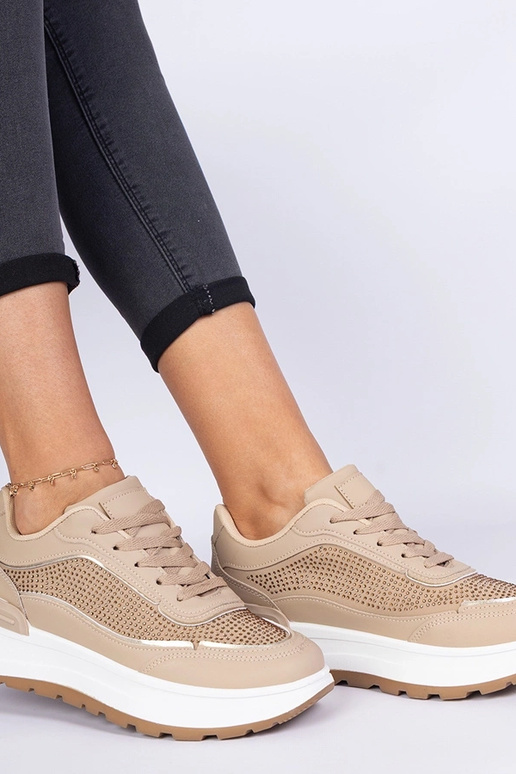 Fucco bruine dames sneakers met... Fucco bruine dames sneakers met...