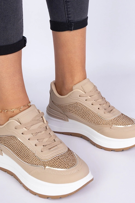 Fucco bruine dames sneakers met... Fucco bruine dames sneakers met...