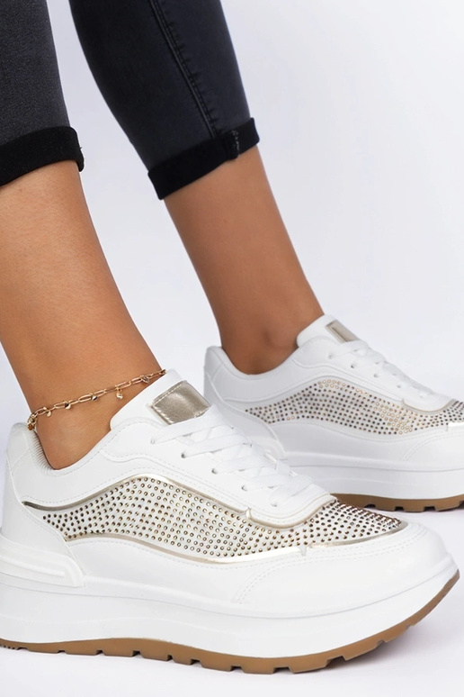 Fucco witte dames sneakers met... Fucco witte dames sneakers met...