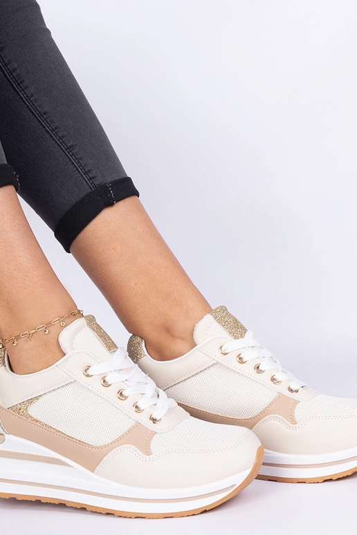 Olaria beige sneakers versierd met... Olaria beige sneakers versierd met...