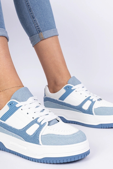 Pretta blauwe dames sport sneakers 2