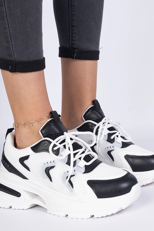 Lamula zwart-witte dames sport sneakers Lamula zwart-witte dames sport sneakers