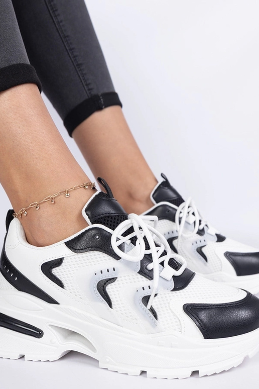 Lamula zwart-witte dames sport sneakers Lamula zwart-witte dames sport sneakers