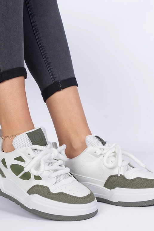 Alpacco groene dames sneakers met...