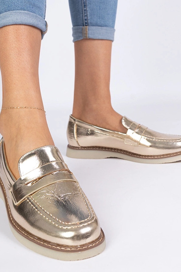 Gouden klassieke dames mocassins Merisa