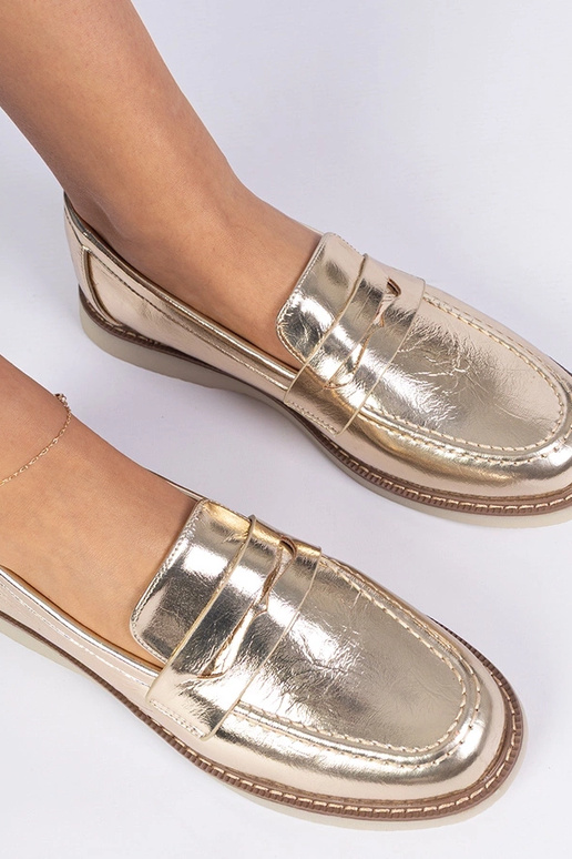 Gouden klassieke dames mocassins Merisa Gouden klassieke dames mocassins Merisa