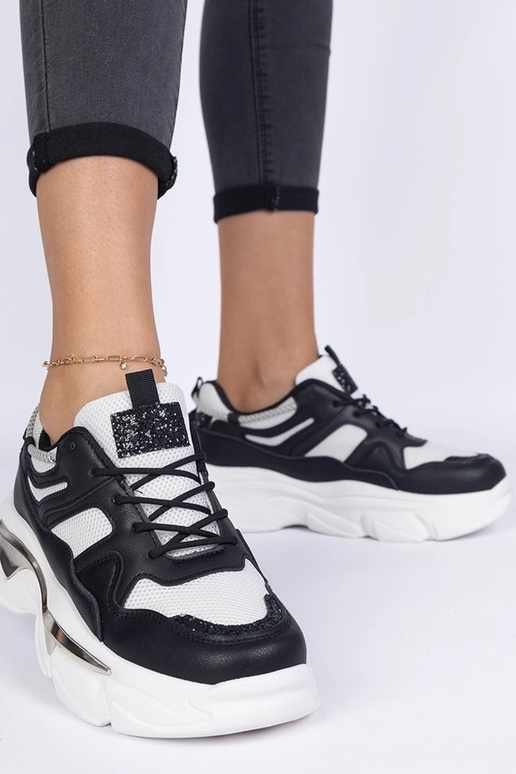 Zwarte dames sneakers sportieve...