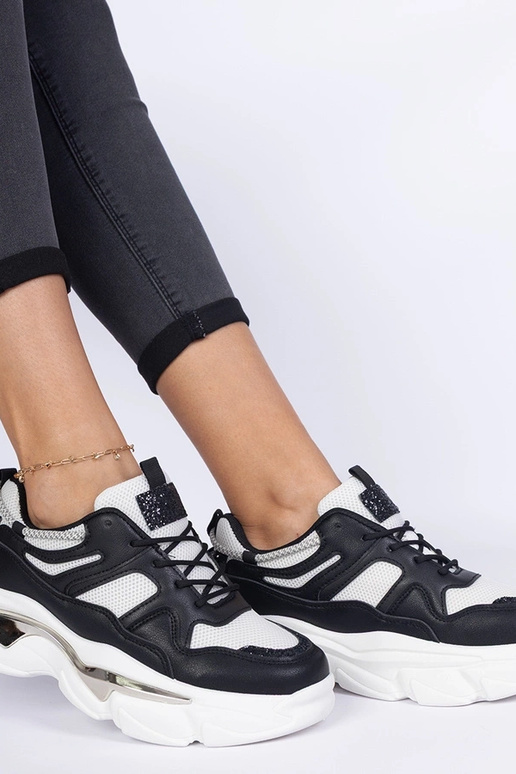 Zwarte dames sneakers sportieve...