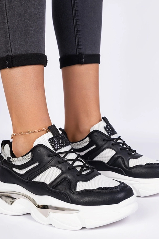 Zwarte dames sneakers sportieve...