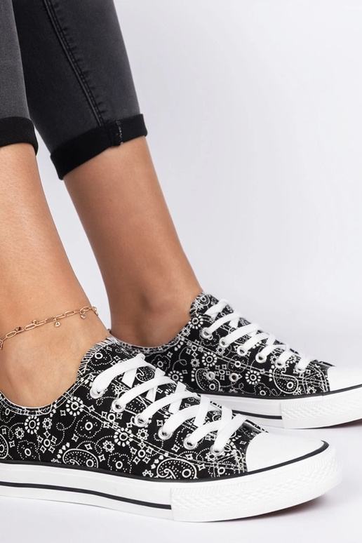 Zwarte dames stoffen schoenen in...