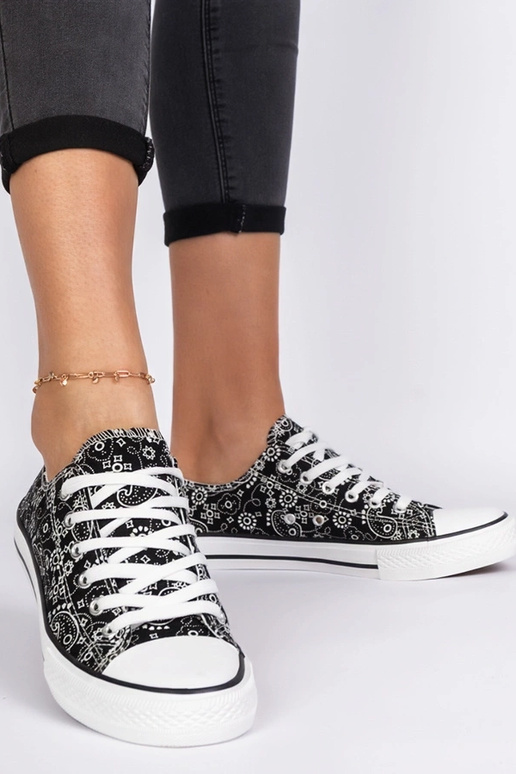 Zwarte dames stoffen schoenen in...