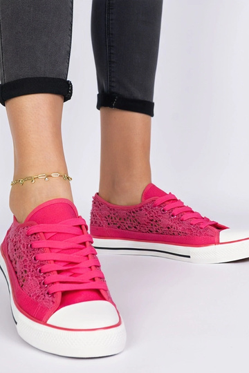 Roze aërodynamische damessneakers Saha
