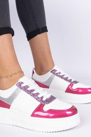 Roze damessneakers op een dikke zool Dolla 2