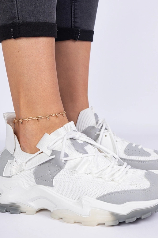 Milada witte dames sneakers met...
