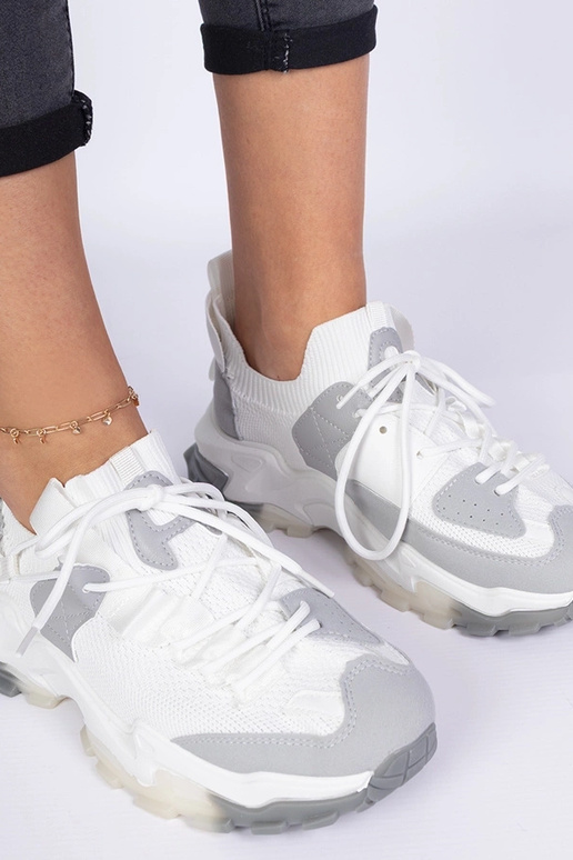 Milada witte dames sneakers met...