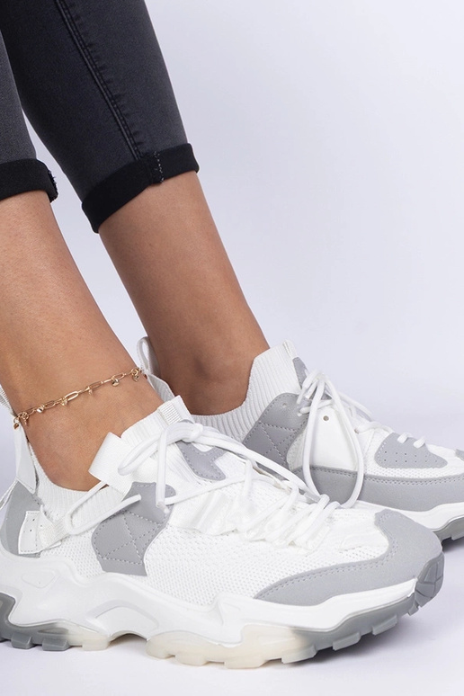 Milada witte dames sneakers met...