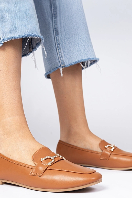 Bruine elegante damesschoenen met... Bruine elegante damesschoenen met...