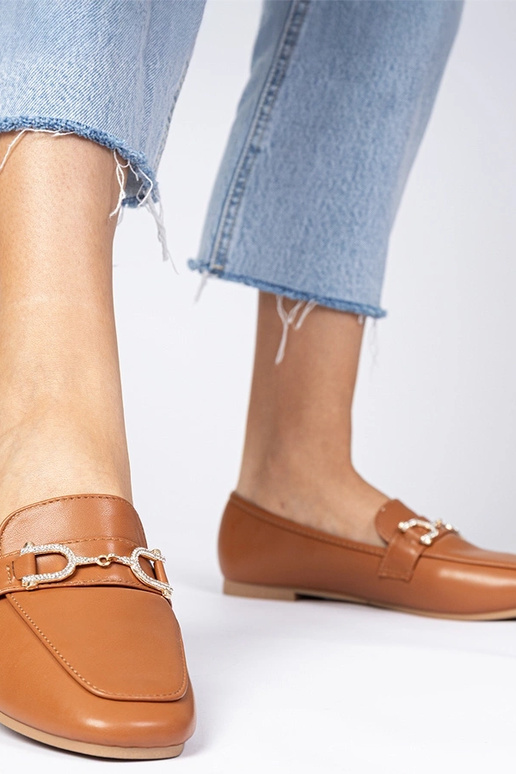 Bruine elegante damesschoenen met... Bruine elegante damesschoenen met...