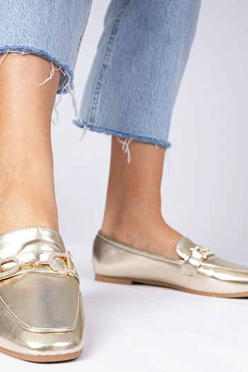 Gouden elegante damesschoenen met zirconia Banzao