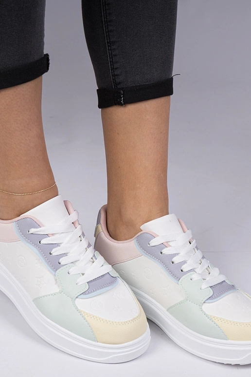 Wit-blauwe sportschoenen van...