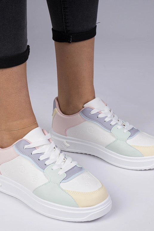 Wit-blauwe sportschoenen van...