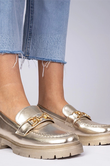 Gouden elegante mocassins...