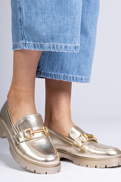 Gouden elegante instappers met...