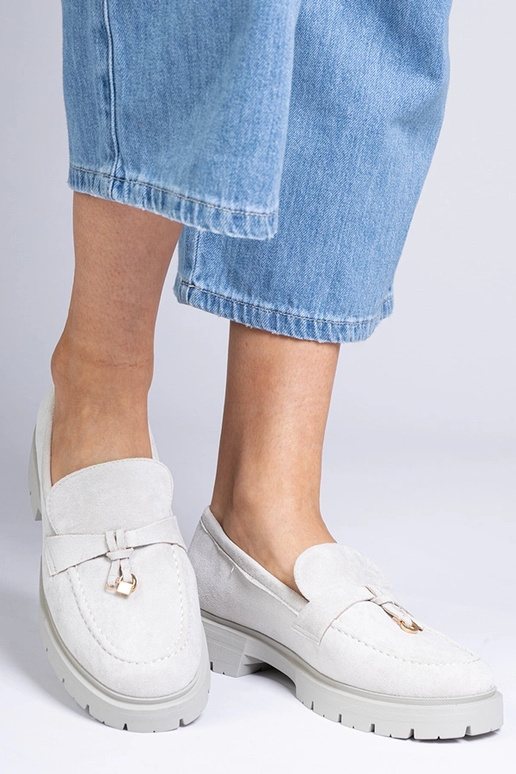 Grijze elegante instappers van... Grijze elegante instappers van...