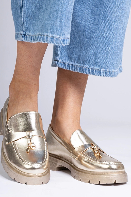 Gouden elegante instappers van... Gouden elegante instappers van...