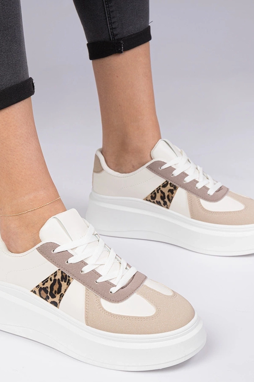 Bruine sneakers op een platform Mishel Bruine sneakers op een platform Mishel