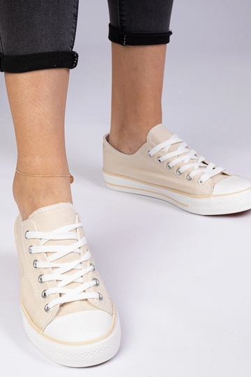Bronskleurige klassieke dames sneakers Menfis
