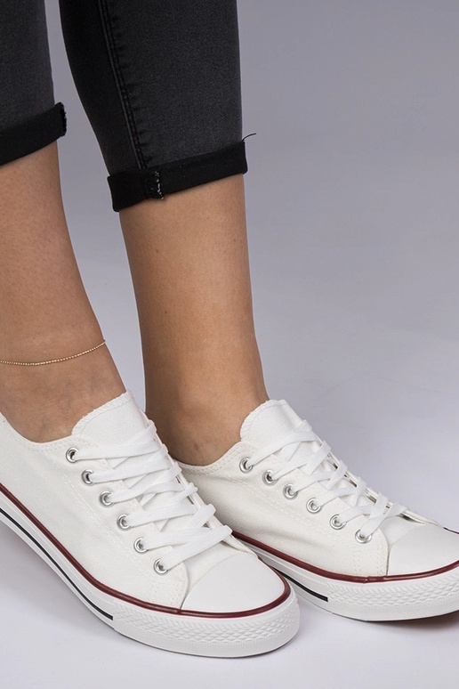 Witte klassieke dames sneakers Menfis