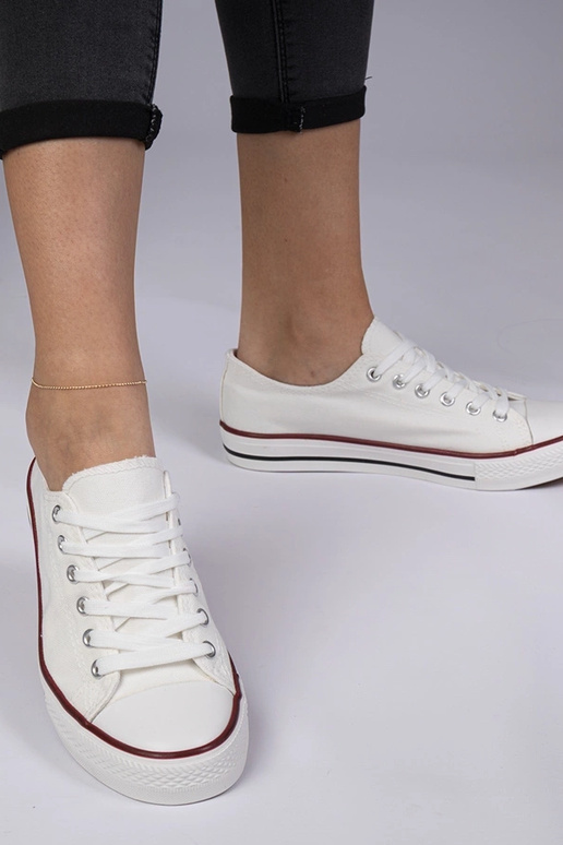 Witte klassieke dames sneakers Menfis