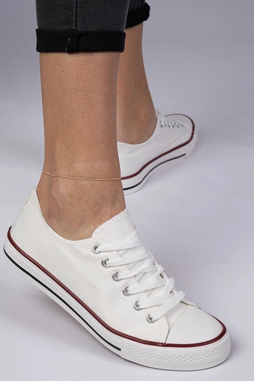 Witte klassieke dames sneakers Menfis