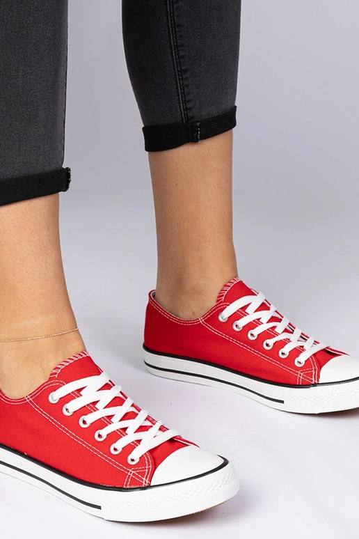 Rode klassieke dames sneakers Menfis Rode klassieke dames sneakers Menfis