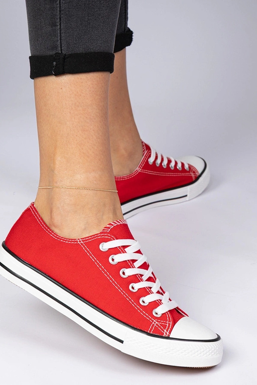 Rode klassieke dames sneakers Menfis Rode klassieke dames sneakers Menfis