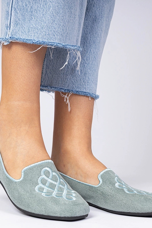 Groene dames ballerina's van...