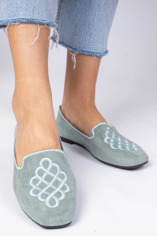 Groene dames ballerina's van...