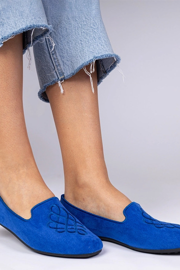 Blauwe dames ballerina's... 2