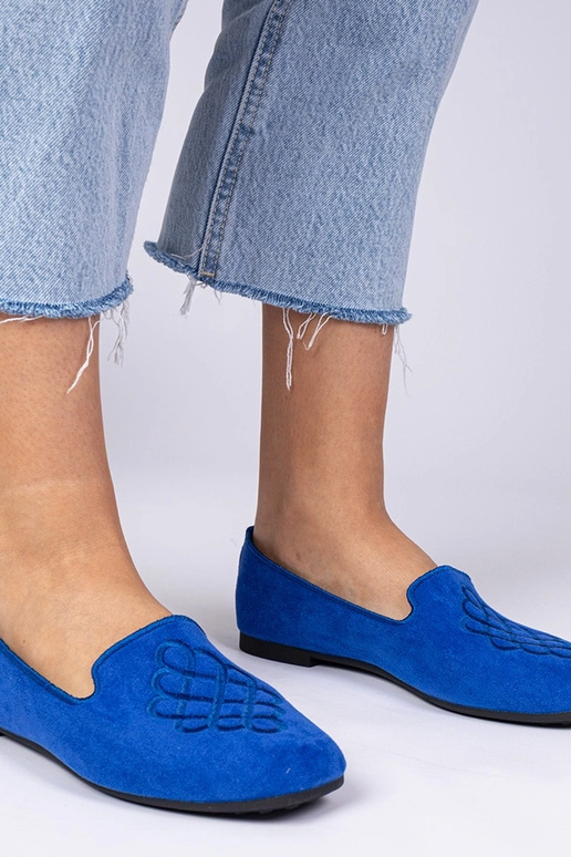 Blauwe dames ballerina's van...