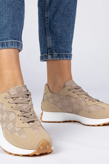 Beige sportieve sneakers dames Samara 2