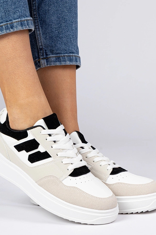 Wit-zwart sneakers voor dames Lavria Wit-zwart sneakers voor dames Lavria