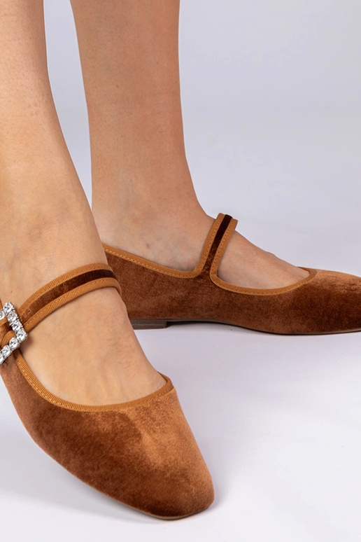 Bruine dames balerina's van velours... Bruine dames balerina's van velours...